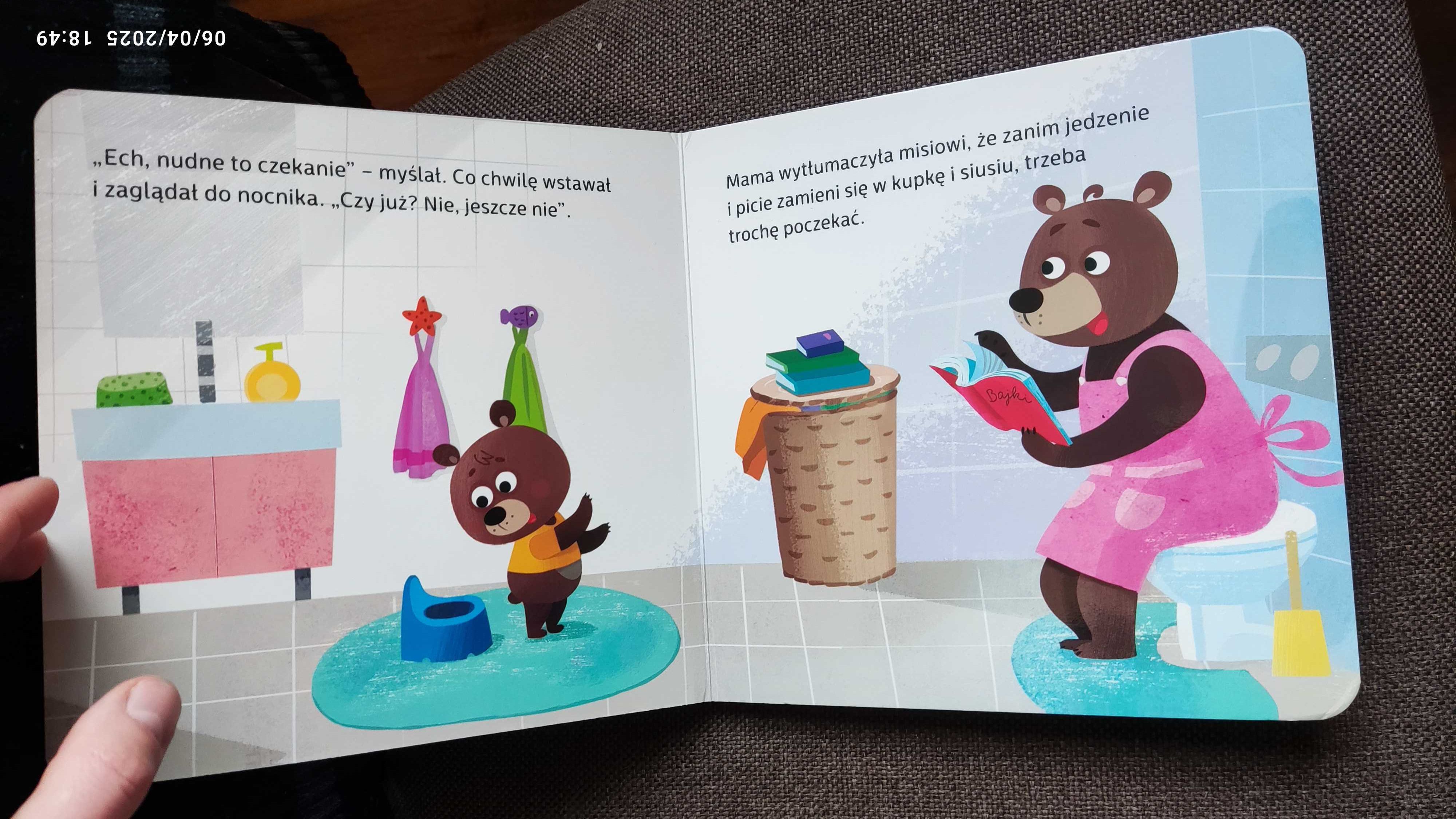 Mały miś chce siusiu. Wydanie II Aksjomat. Książeczka dla dzieci