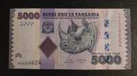 Танзания 5000 шиллингов UNC Носорог