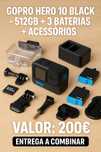 GoPro Hero 10 Black – 512GB + 3 baterias + acessórios
