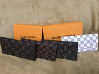 Portfel LOUIS VUITTON + pudełko skóra canvas premium