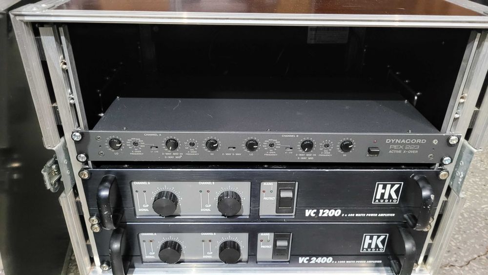 HK Audio VC2400, VC1200, dynacord Aktive X-over + case 8H. Zestaw!