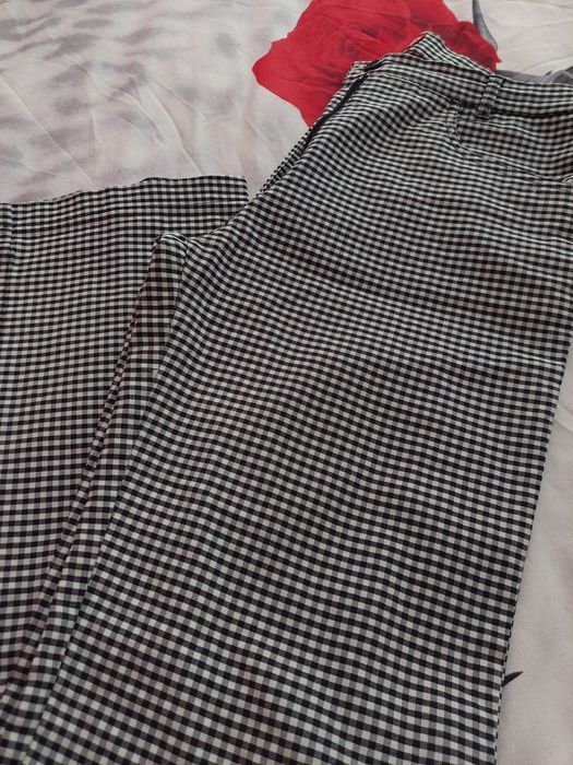 Spodnie chinosy damskie, w kratke #ska