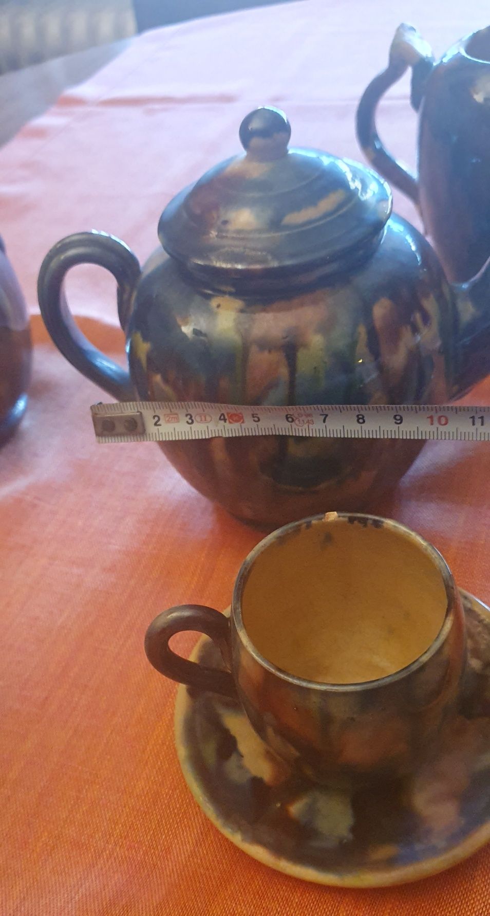 Serviço café em faiança das Caldas da Rainha do início século XX