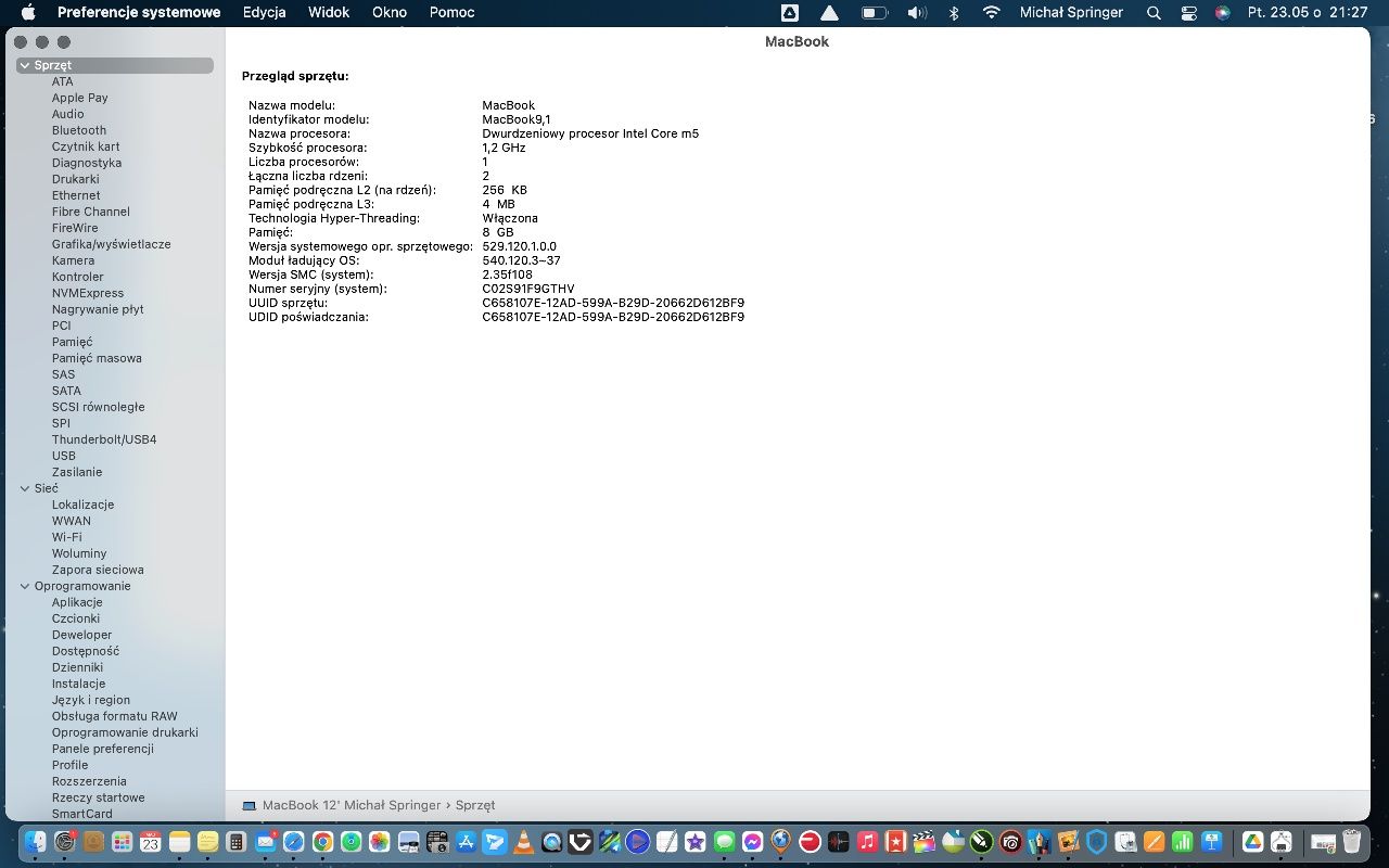 Macbook, Retina, 12-calowy, 8/512, stan bdb.