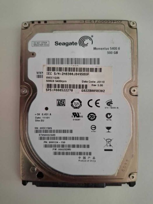 Disco Rígido Seagate Momentus 500GB