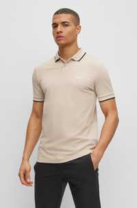 Hugo Boss (S) Paul Curved polo shirt beige поло футболка