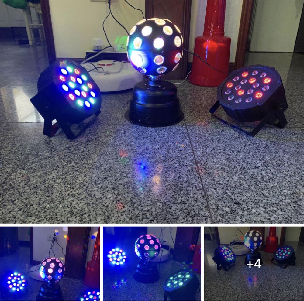 Conjunto de luzes para festa