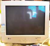 Monitor E700B, zasilacz, router
