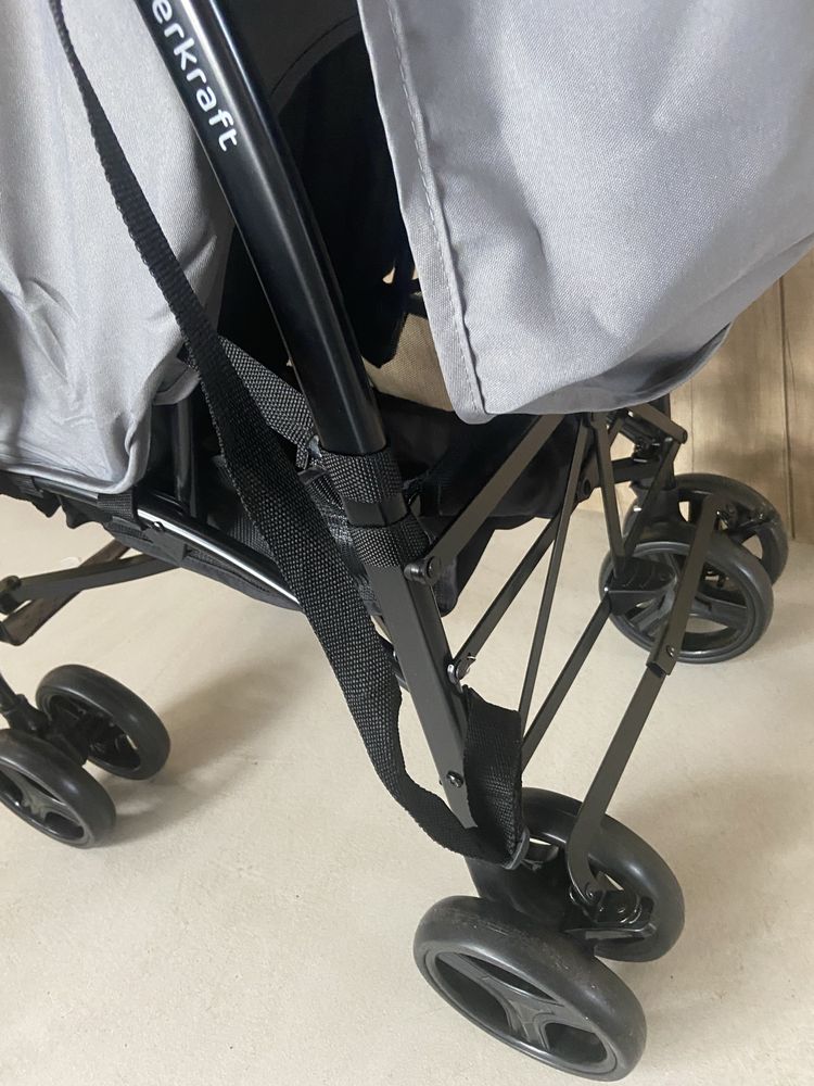 Tik wózek lekki spacerowy  szary spacerowka
