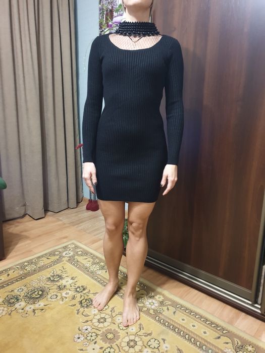 Сукня в рубчик плаття чорне