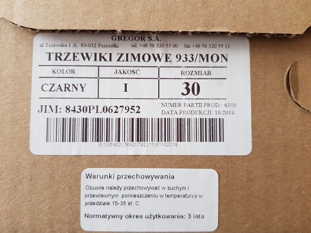 Trzewiki zimowe nowe