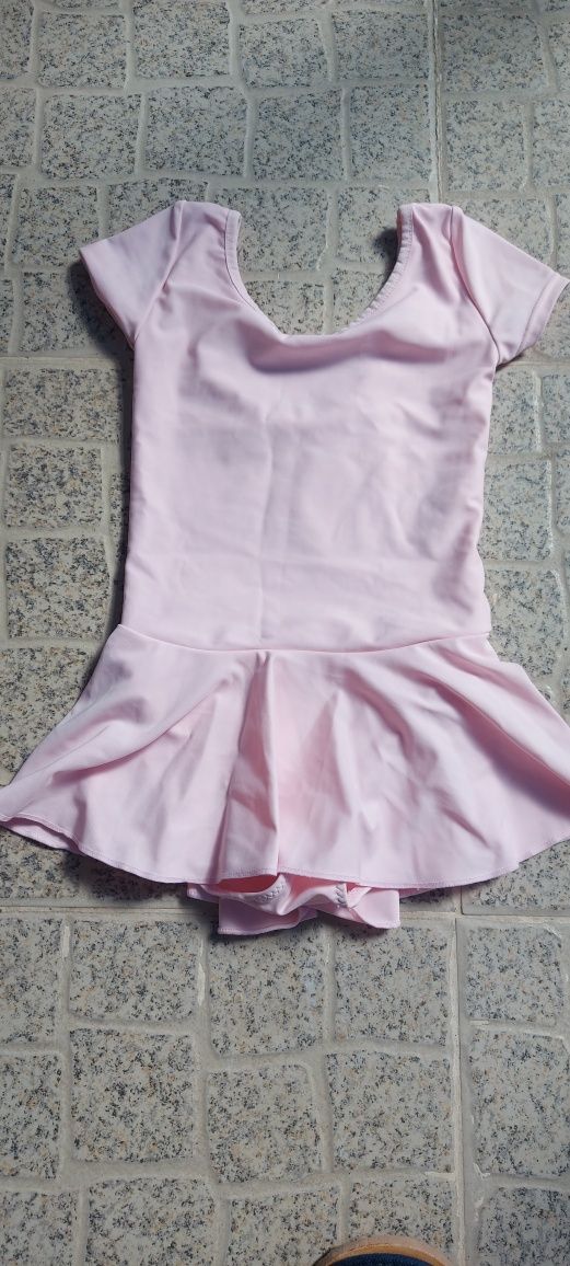 Túnica Maillot com Saia de Ballet Menina Rosa - 6 anos