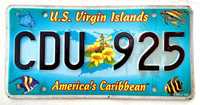 Номерной знак номер США USA license plate Virgin Islands редкий
