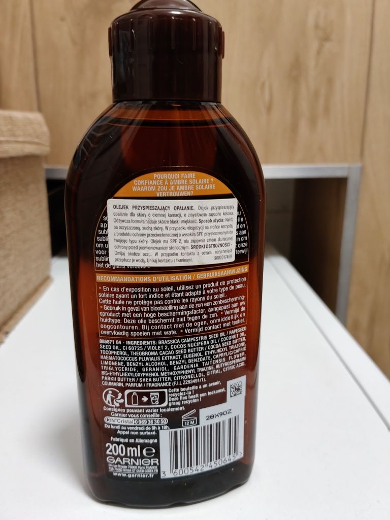 Garnier olejek przyspieszający opalanie