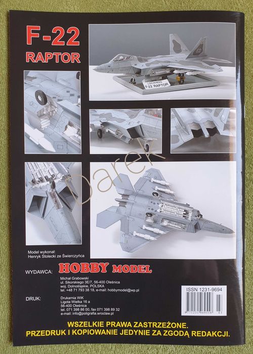 F-22 RAPTOR Hobby Model 3/2008