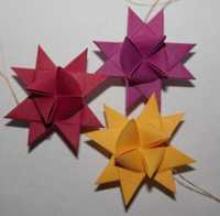 Papierowe gwiazdki origami, czerwone - 60 szt