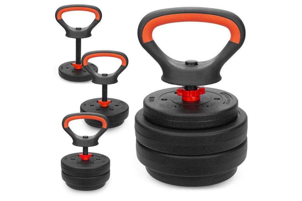 Kettlebell regulowany 7,5kg hantla kettle odważnik kettla zestaw KR