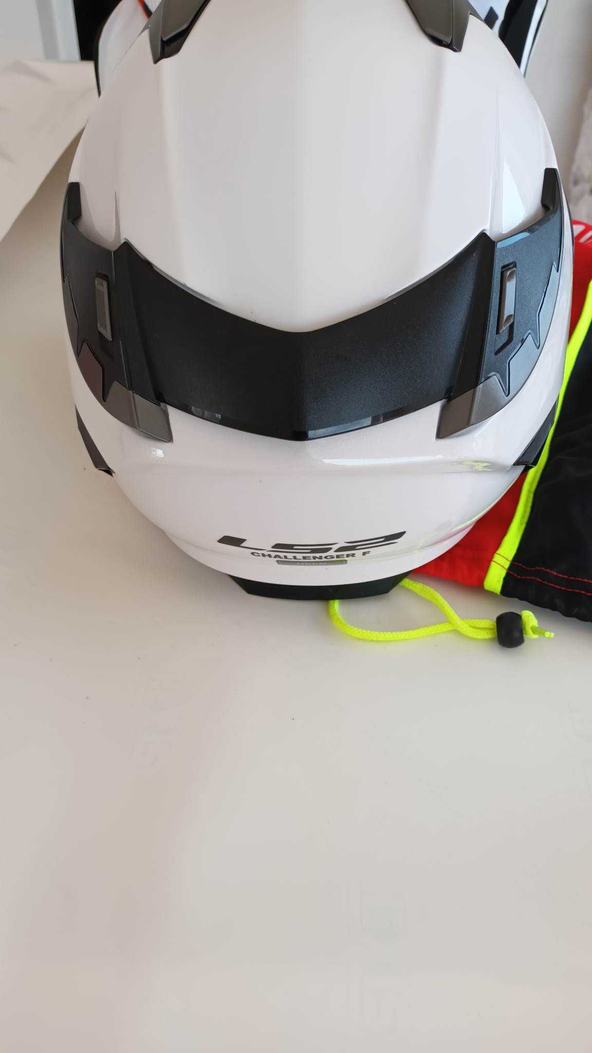capacete ls2 ff327 challenger branco tamanho m