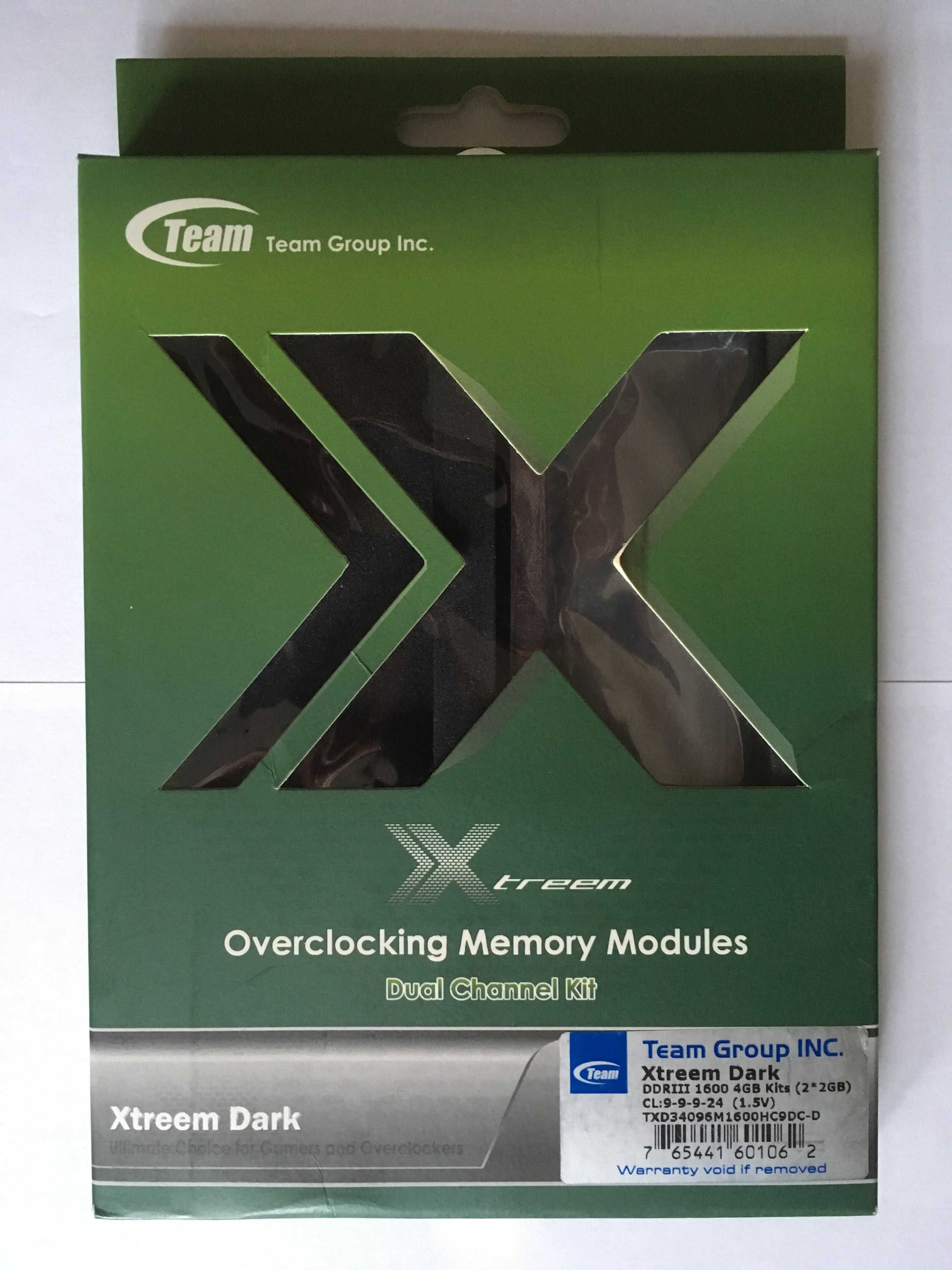 Оперативная память 4GB TEAM GROUP XTREEM DARK DDR3 1600MHz