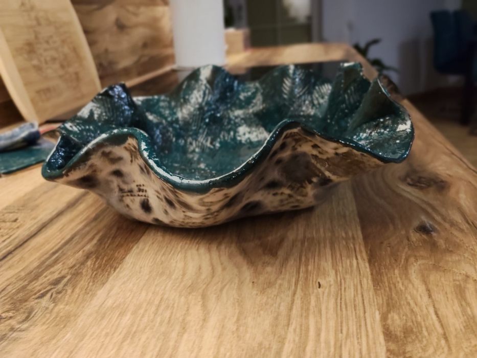 Niepowtarzalna,  dekoracyjna waza ceramiczna