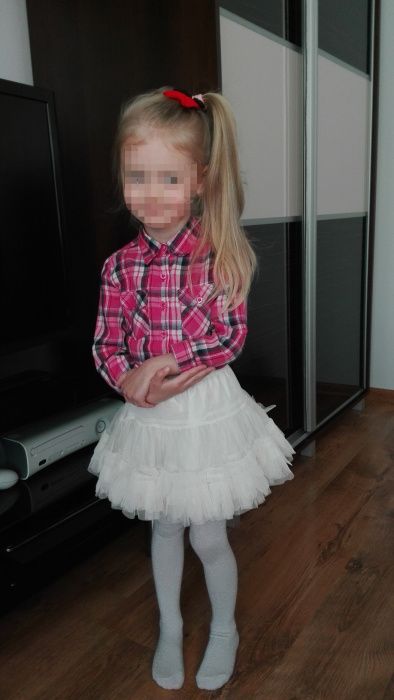 Komplet sweterek plus spódniczka tiulowa ecru 92