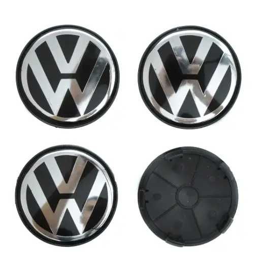 Колпачки на литые диски VW 65 60 мм / Черные 4 шт