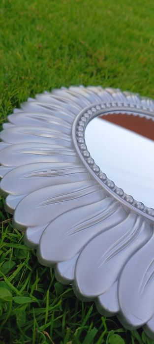 Lustro srebrne plastikowe 40 cm średnica