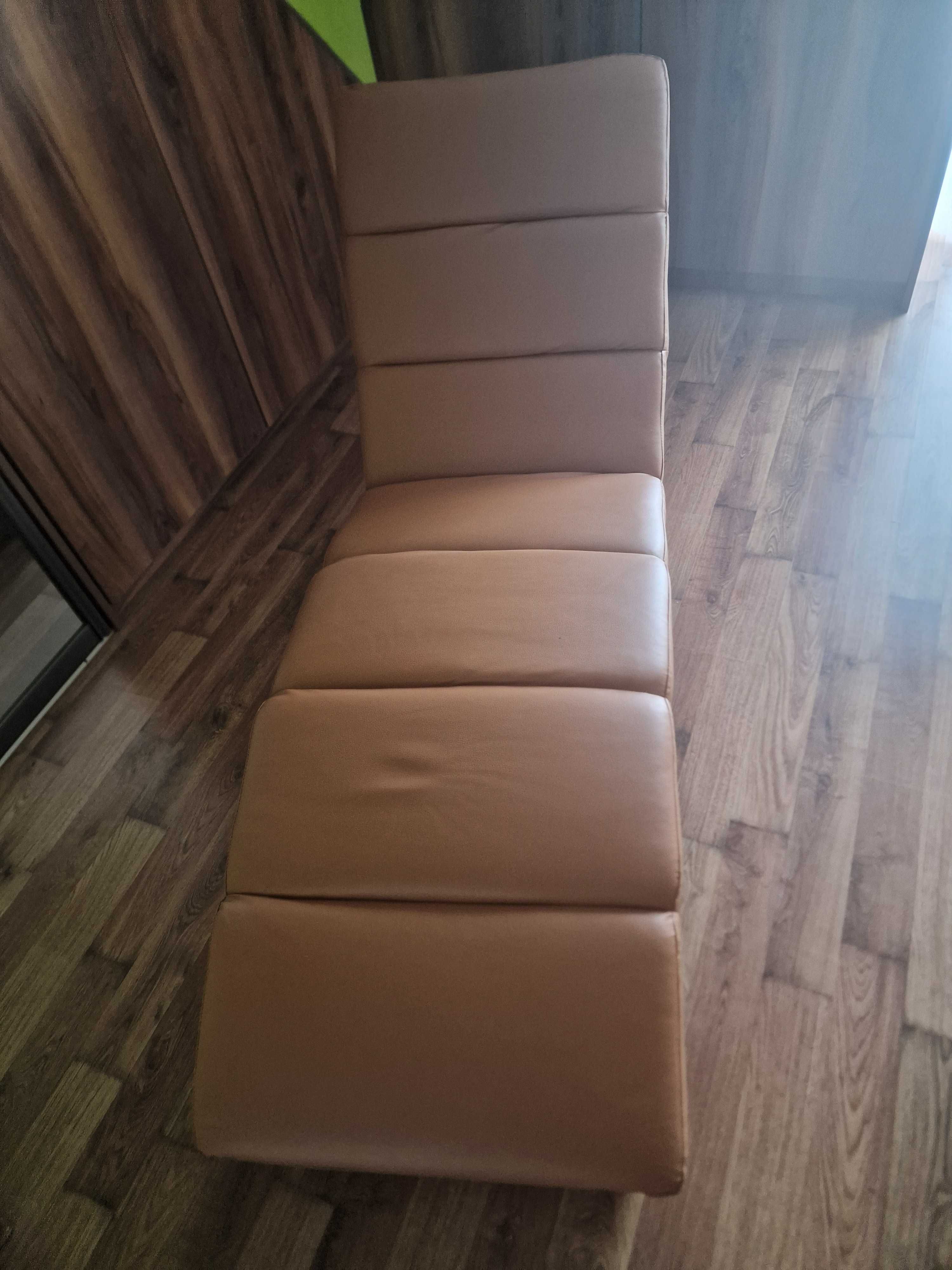 2 x szezlong karmel/jasny brąz