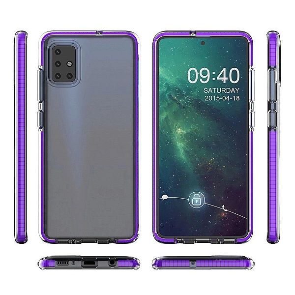 Żelowe etui z kolorową ramką Spring Case do Xiaomi Redmi Note 9 Pro /
