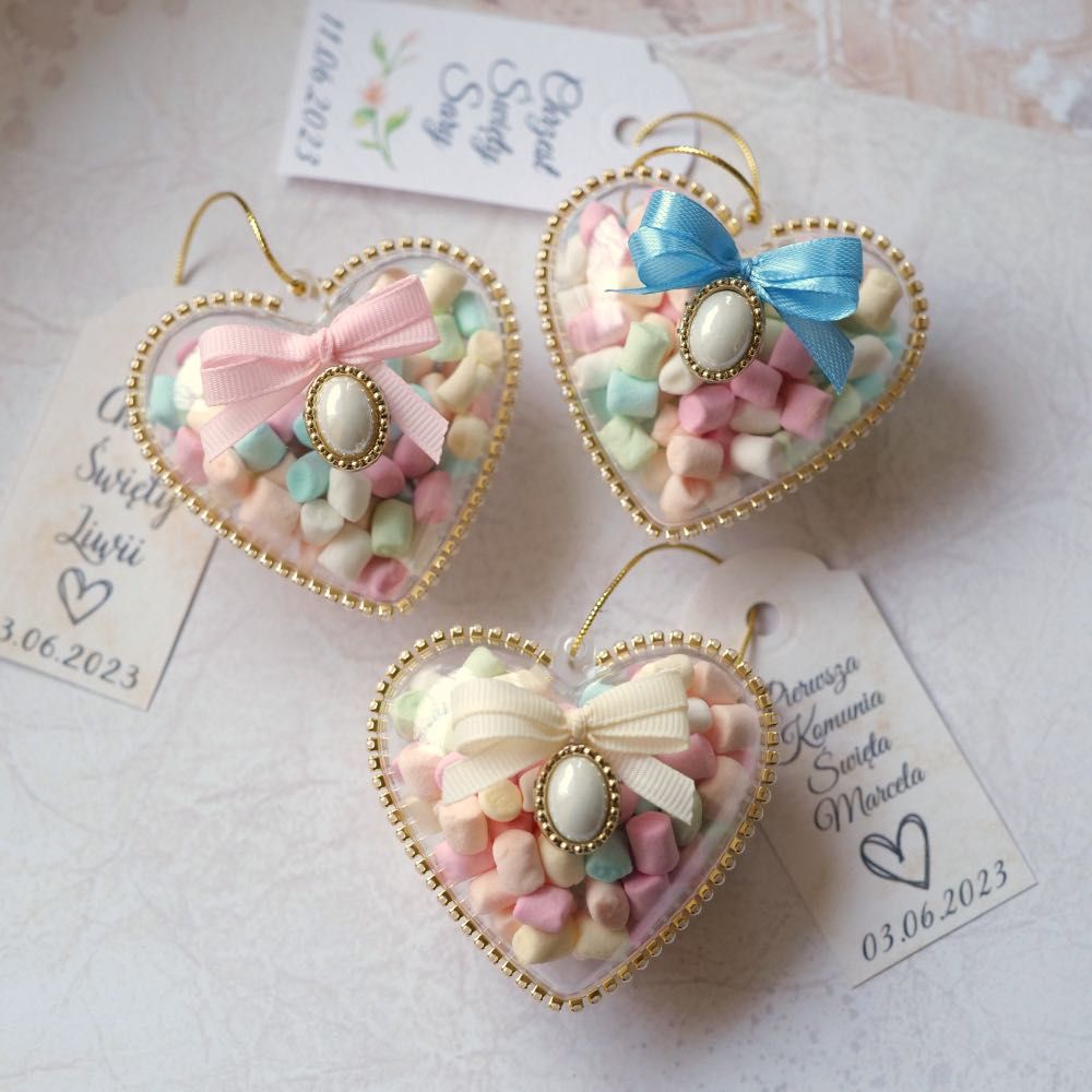 Podziękowanie na komunię, chrzciny, babyshower czy urodziny serca