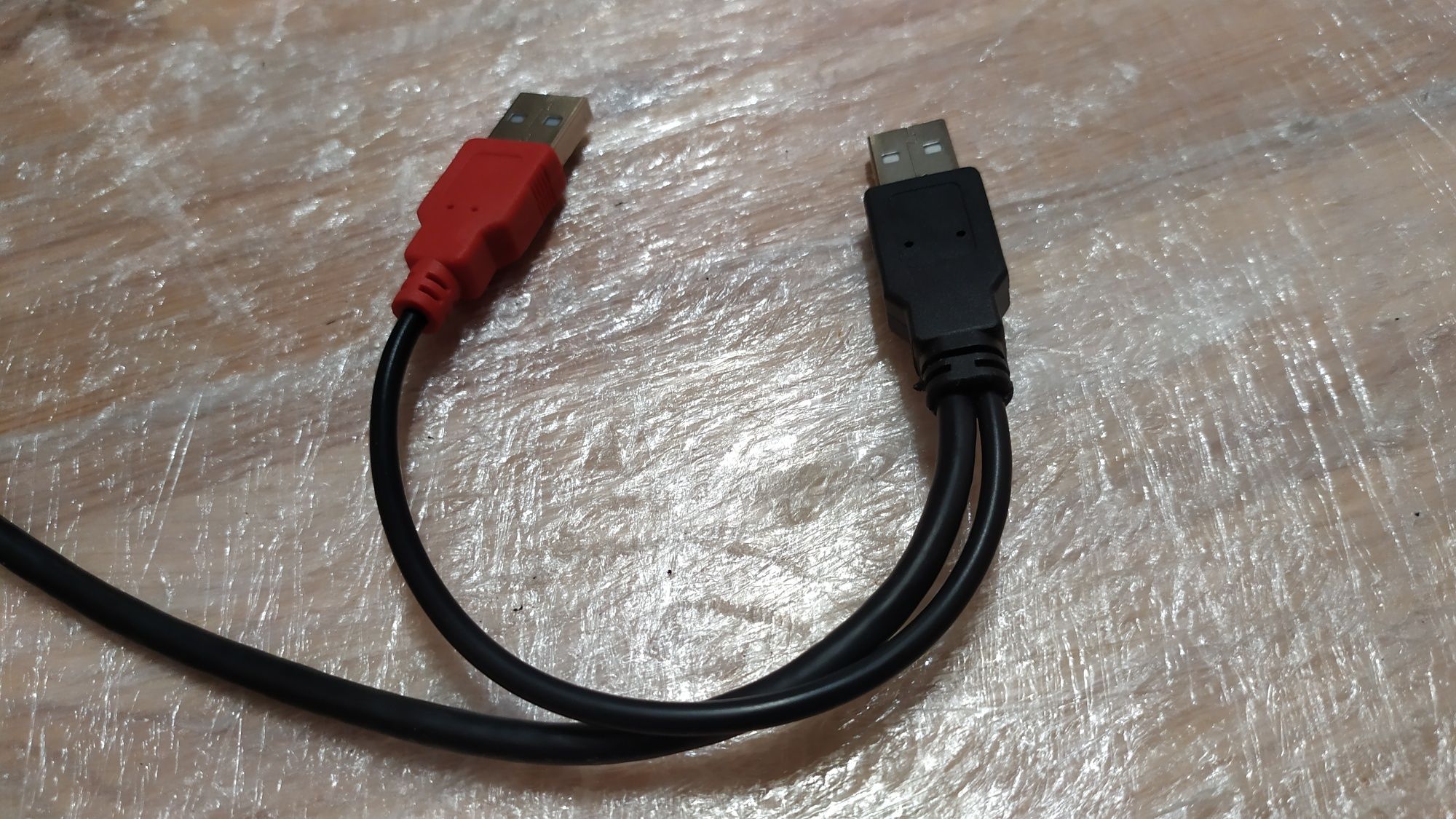 Кабель 2 USB на міні USB