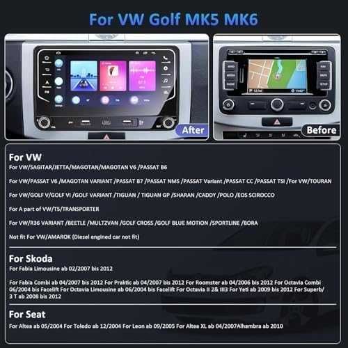 RADIO 7'' ANDROID 13 VW Golf / Passat / Jetta / SEAT / SKODA