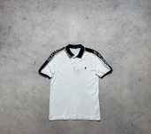 Мужская Футболка Поло Polo Ralph Lauren White С Лампасами XS-S