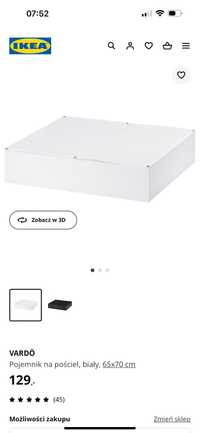 Pojemnik na posciel ikea