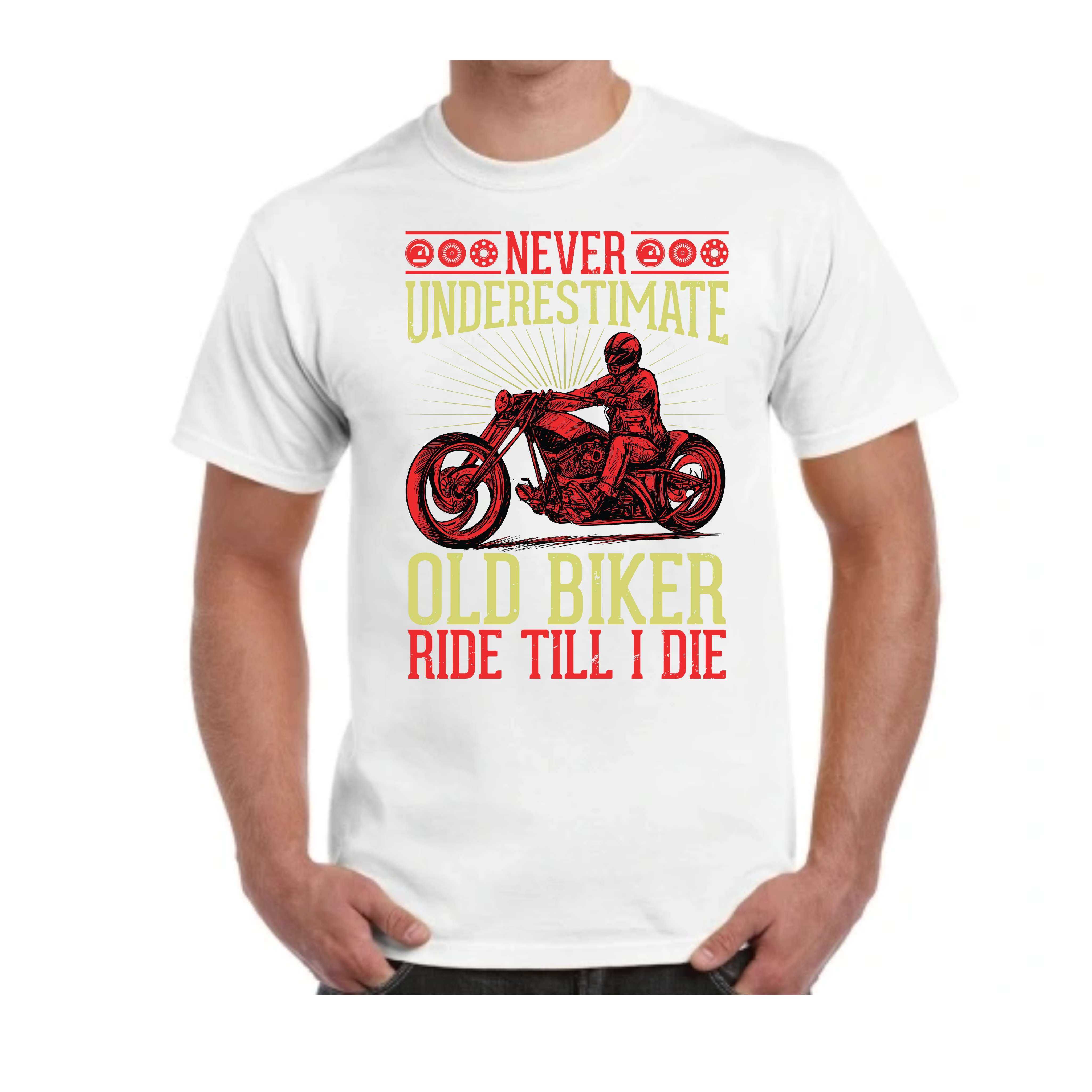Motor Motocykl Koszulka Nowa Gruba Bawełna 100% M-2XL chopper
