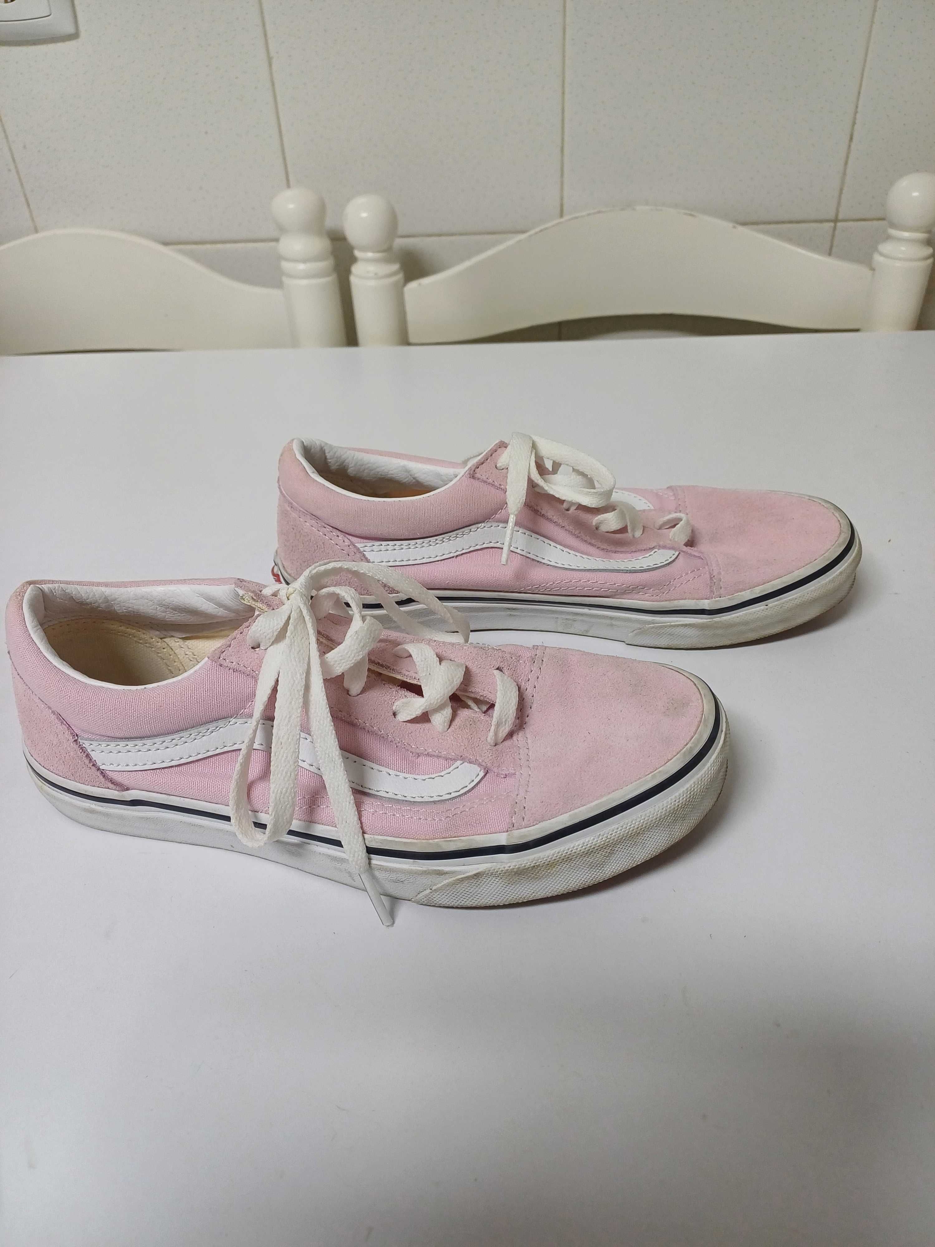 Ténis VANS  Off The Wall rosa e brancos Nº36,5