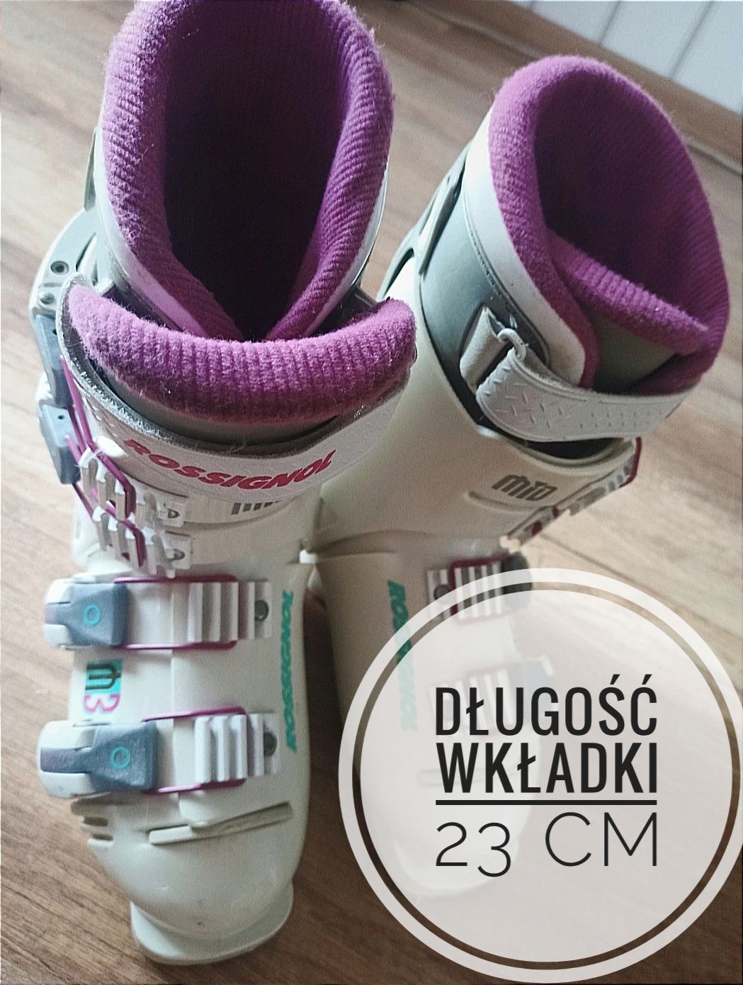 Buty narciarskie zjazdowe Rossignol - długość wkładki 23 cm