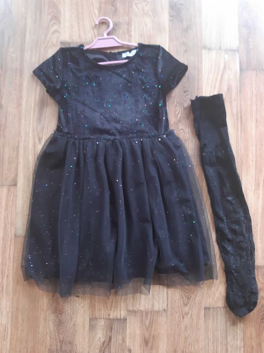 sukienka + rajstopy Hallowen