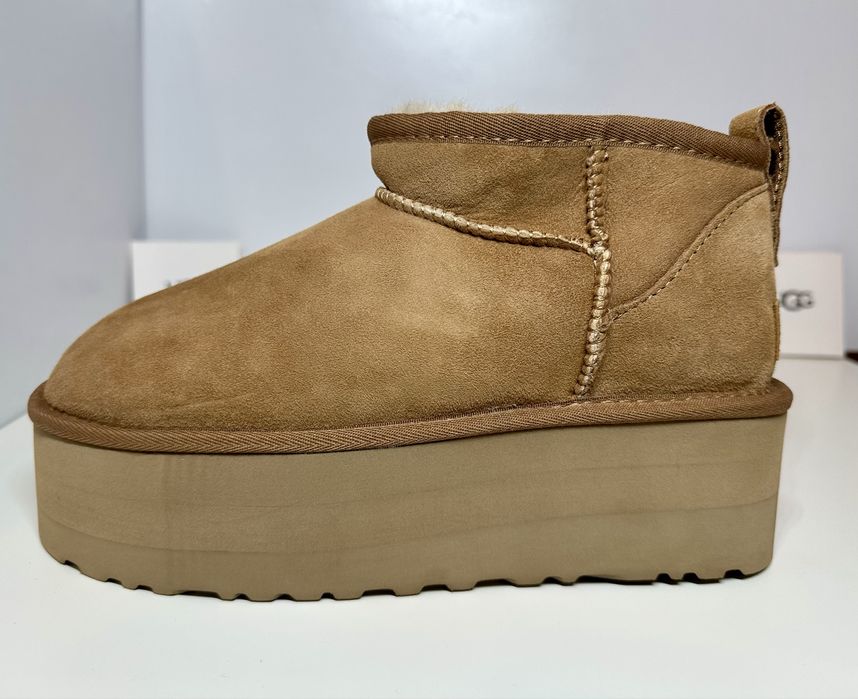 Уггі угги уги UGG Classic Ultra Mini Platform Chestnut.