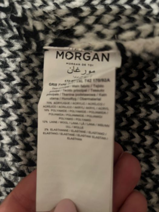 Casaco  Morgan senhora preto branco cinza e vermelho