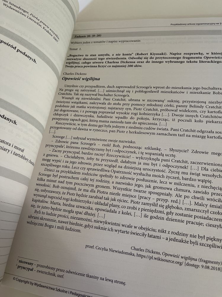 Egzamin ósmoklasisty Język Polski opis arkusze odpowiedzi WSiP