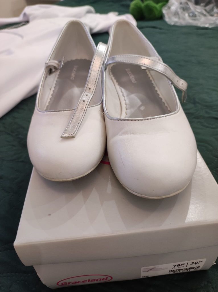 Deichmann buty  białe do komunii