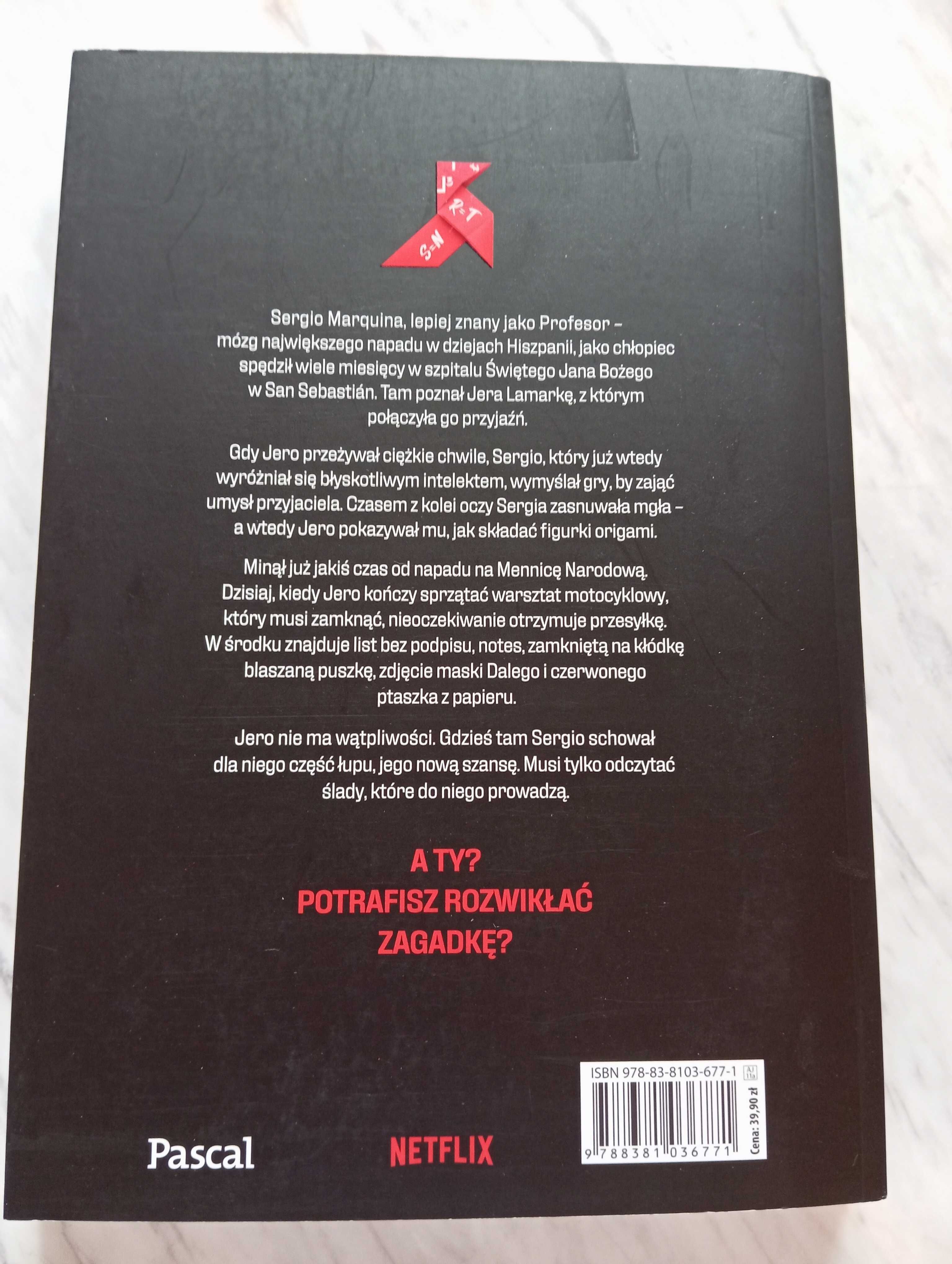 Dom z papieru Escape book Dziennik Profesora I. Tapia M. Linde