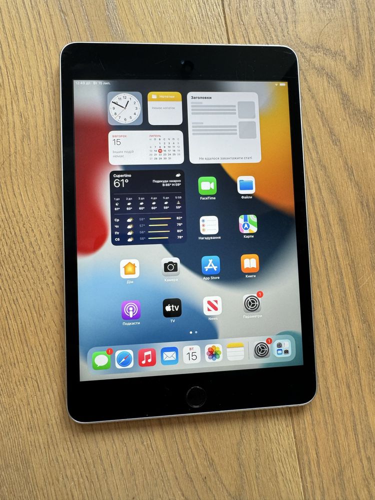 Apple ipad mini 4 32gb Wifi Space Grey Сірий оригінал планшет