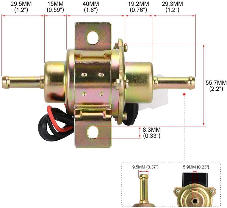 Bomba de combustível 12v gasolina gasóleo universal
