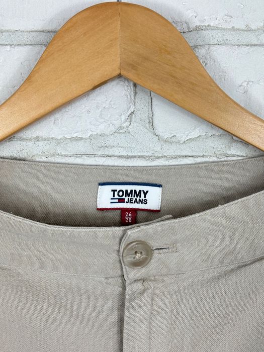 Lniane spodnie typu cargo tommy jeans