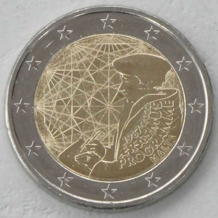 2 Euro Comemorativa - Malta 2022 - Erasmus unc