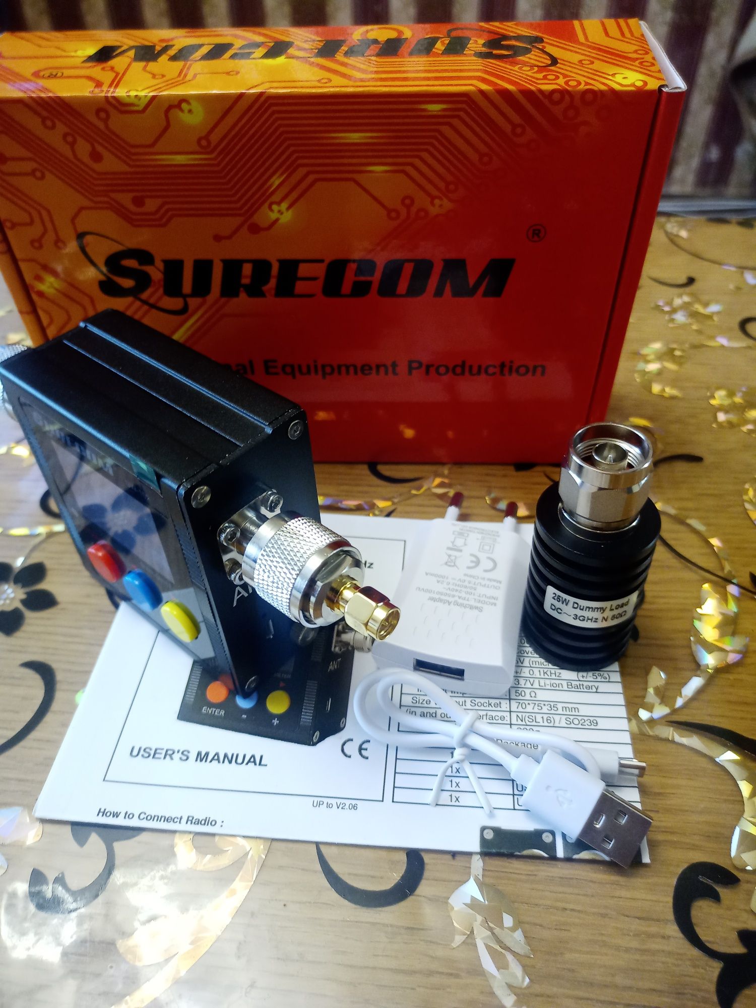 Измеритель SURECOM SW-102+переходники+нагрузка 25Вт