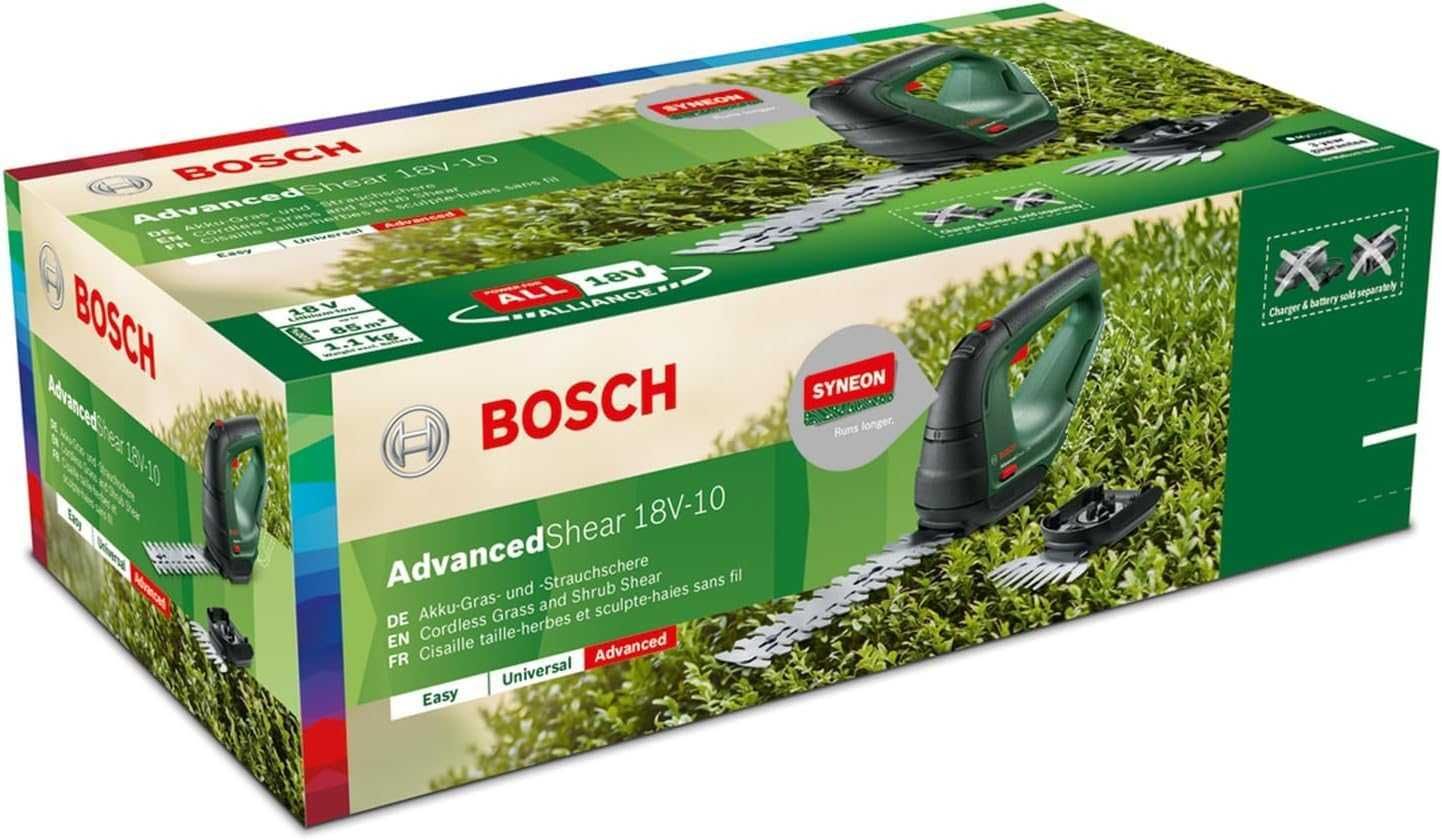 Nożyce akumulatorowe do trawy i żywopłotu ADVANCEDSHEAR 18V-10 BOSCH