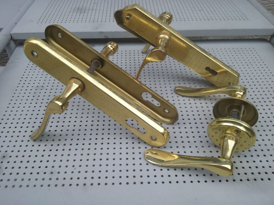 Klamki mosiężne 3 komplety